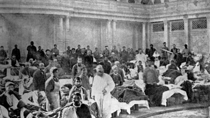Парламентът като болница по време на Сръбско - българската война през 1885г.