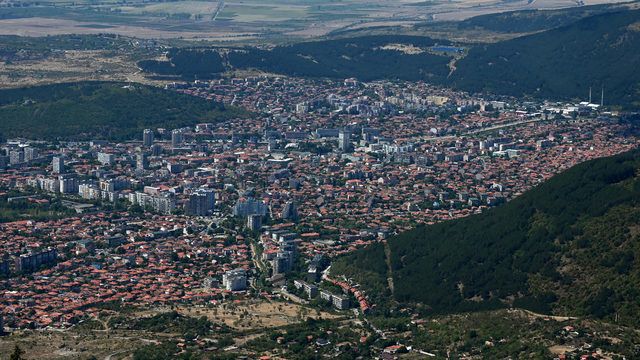 Сливен - поглед към Сливен от местността Карандила