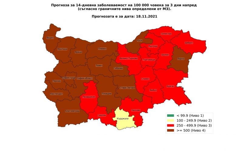 Сливен излезе от тъмночервената зона на COVID картата