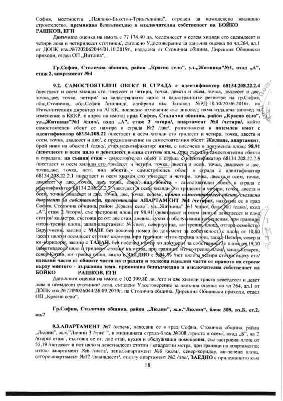 Брачният договор на Рашков: Резиденция в София с 12 бани, басейн и фитнес - само един от 19 имота на служебния министър