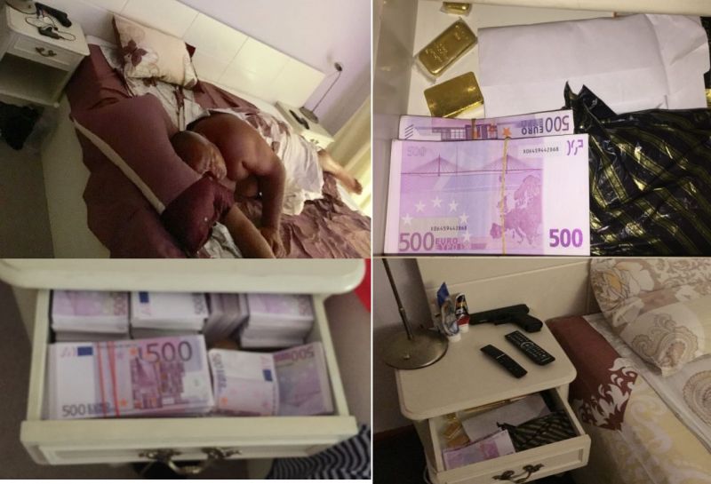 Жена в черна рокля, без ръкави, с гривна на ръката и с тъмна коса е снимала Борисов в спалнята му