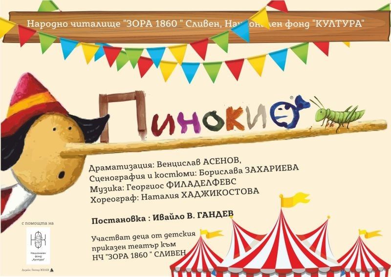 Детски приказен театър „Зора“ при читалище „Зора 1860“ открива сезона с премиера на постановката „Пинокио“